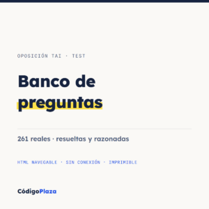 Banco de preguntas del TAI: 261 preguntas reales resueltas y razonadas