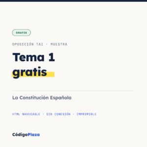 Tema 1 gratis del TAI — La Constitución Española